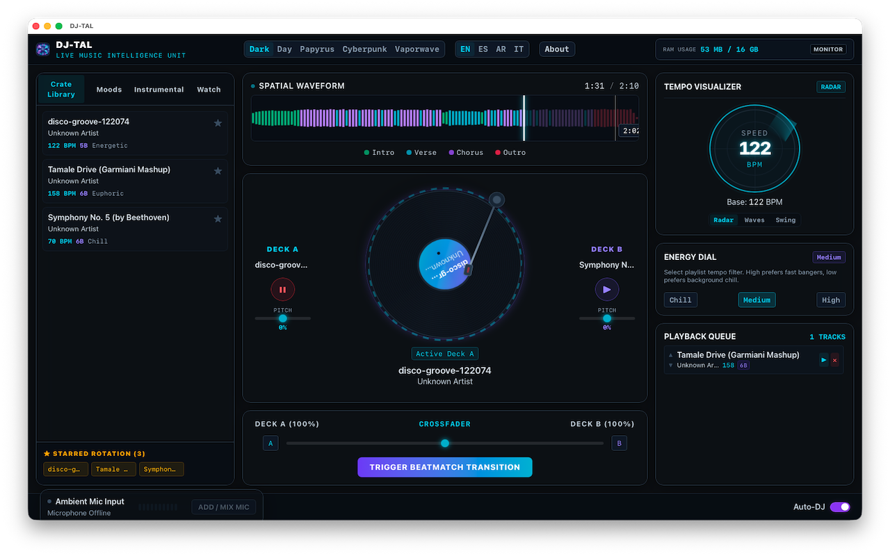 DJ-TAL Screenshot 4 - Ambient Mic Noise Control