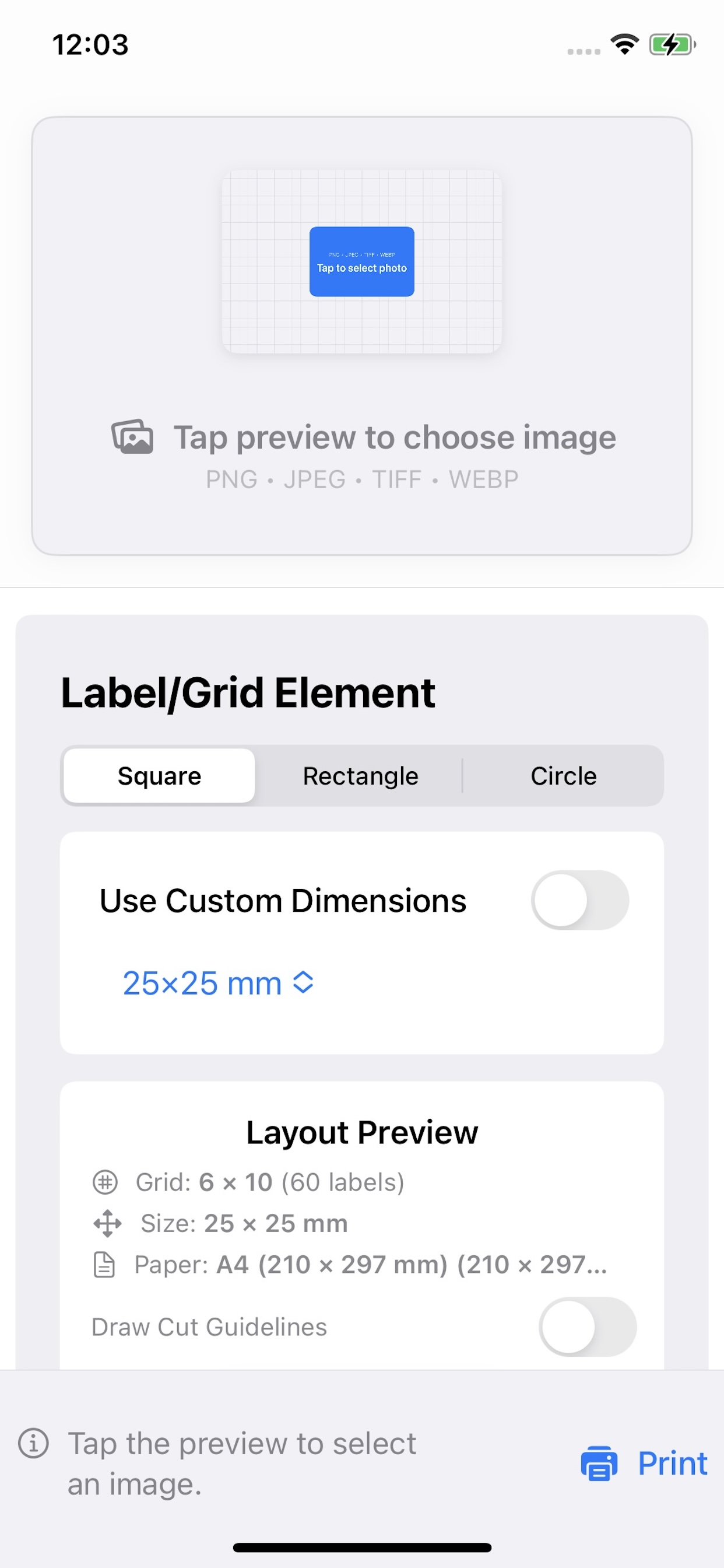 LabelGrid Screenshot 2